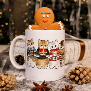 Кружка с котами в свитерах